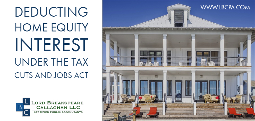 Deducting home equity interest under the tax cuts and jobs act