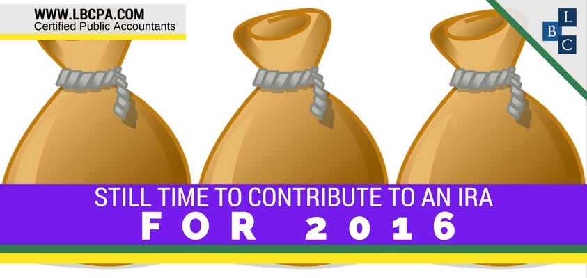 Still time to contribute to an IRA for 2016