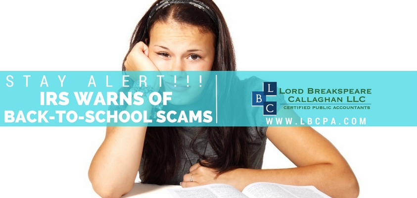 IRS Warns of Back-to-School Scams