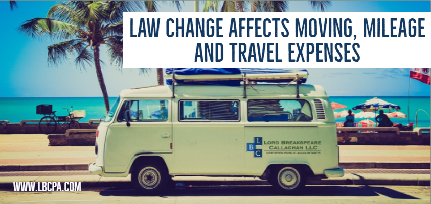 Law change affects moving, mileage and travel expenses