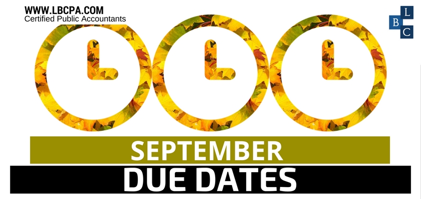 September Due Dates