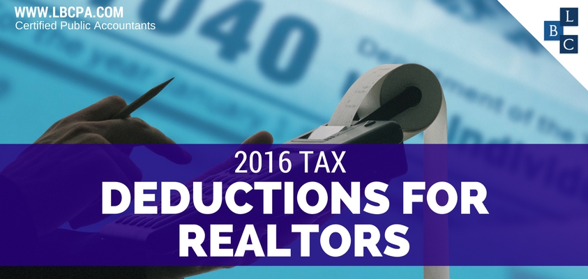2016 Tax Deductions for Realtors