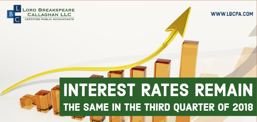 Interest rates remain the same in the third quarter of 2018
