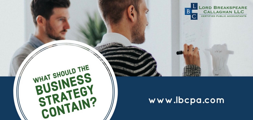 - What should the business strategy contain?