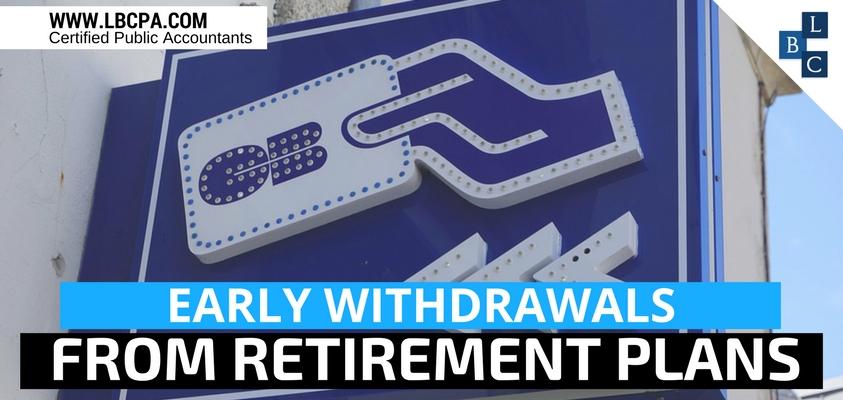 Early Withdrawals from Retirement Plans