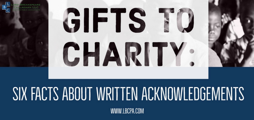 Gifts to Charity: Six Facts About Written Acknowledgements