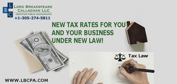 New tax rates for you and your business under new law!
