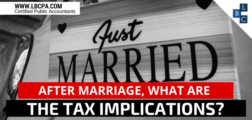 After marriage, what are the tax implications?