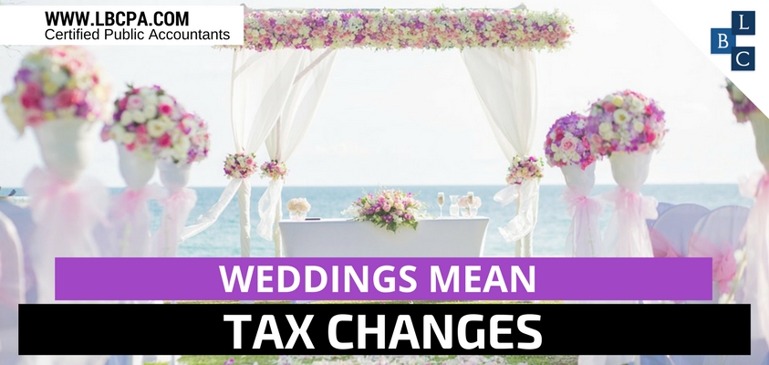 Weddings Mean Tax Changes