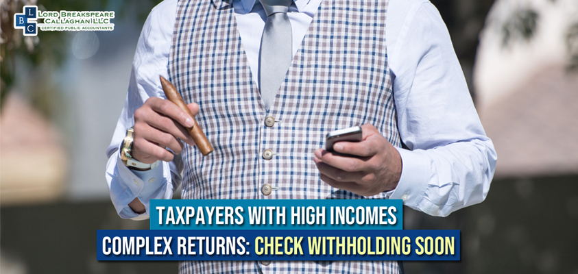 taxpayers with high incomes complex returns