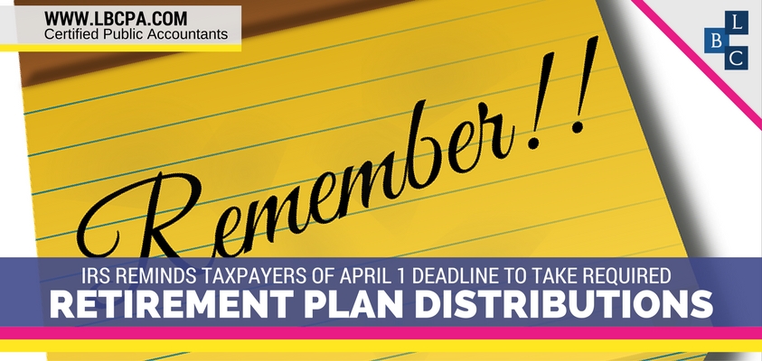 Deadline to Take Required Retirement Plan Distributions